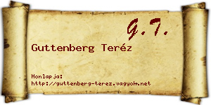Guttenberg Teréz névjegykártya